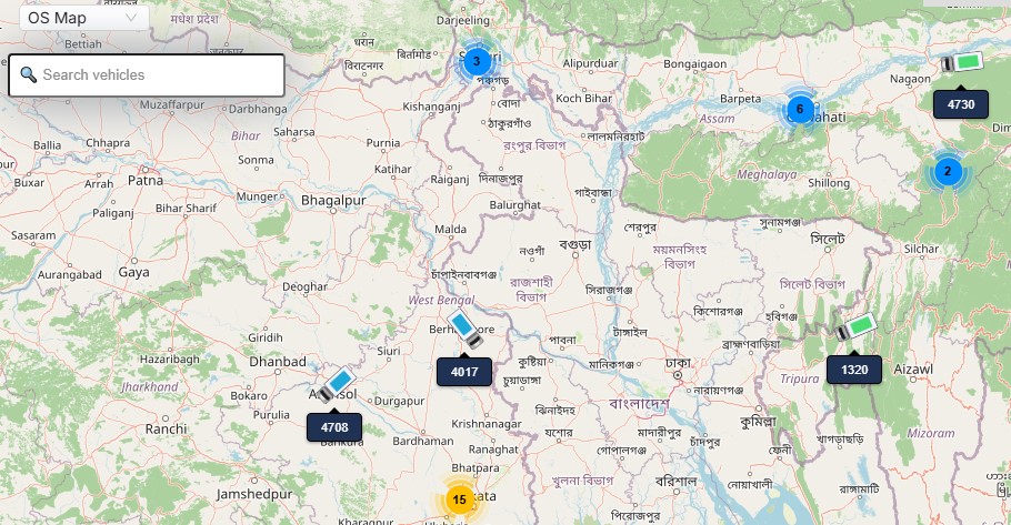 New Agency House live vehicle tracking map